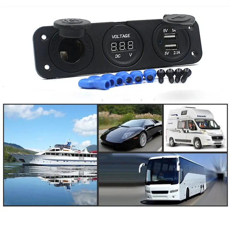 Автомобильный прикуриватель с двумя usb портами 12 В|Зажигалка| |