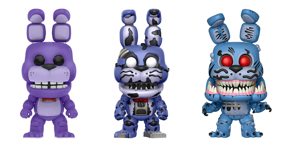 2 шт./компл. Five Nights At Freddy's» «пять ночей у Фредди» Игрушки FNAF ПВХ фигурки Куклы Бонни и Чика Фокси» из мультфильма для мальчика, с принтом Фредди 5 Fazbear кукол с принтом "Кошмар медведь