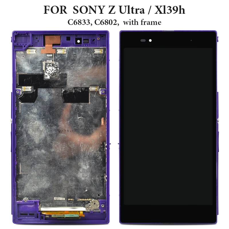 AAA + для Sony Xperia Z Ultra XL39H XL39 C6833 C6802 сенсорный ЖК экран Ультра дисплей дигитайзер