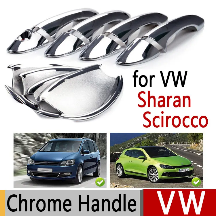 Лидер продаж роскошные хромированные Чехлы для ручек двери VW Sharan Scirocco аксессуары