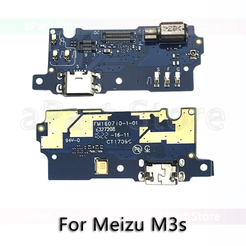 M3s USB Charging Port Charger Dock Connector Flex Cable For Meizu M1 M2 M3 M3s M5 M5s M6 Note Mini U10 U20 Original Phone Parts - Цвет: M3s