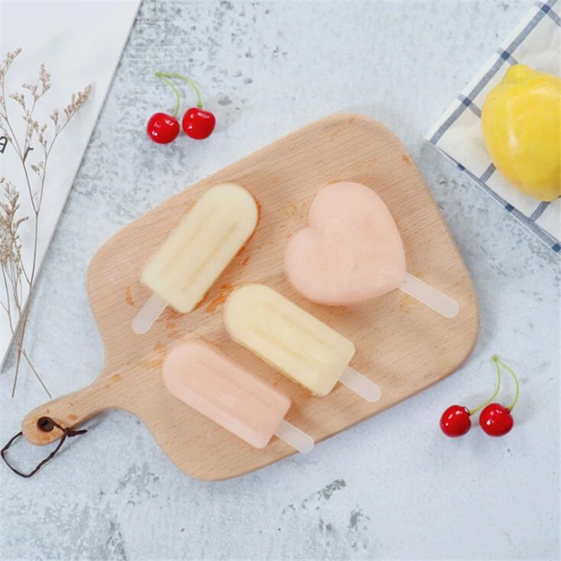 

3Pcs/lot Homemade Food Grade Silicone Ice Cream Mold Ice Lolly Moulds Freezer Ice Cream Bar Molds Maker With Popsicle Sticks
