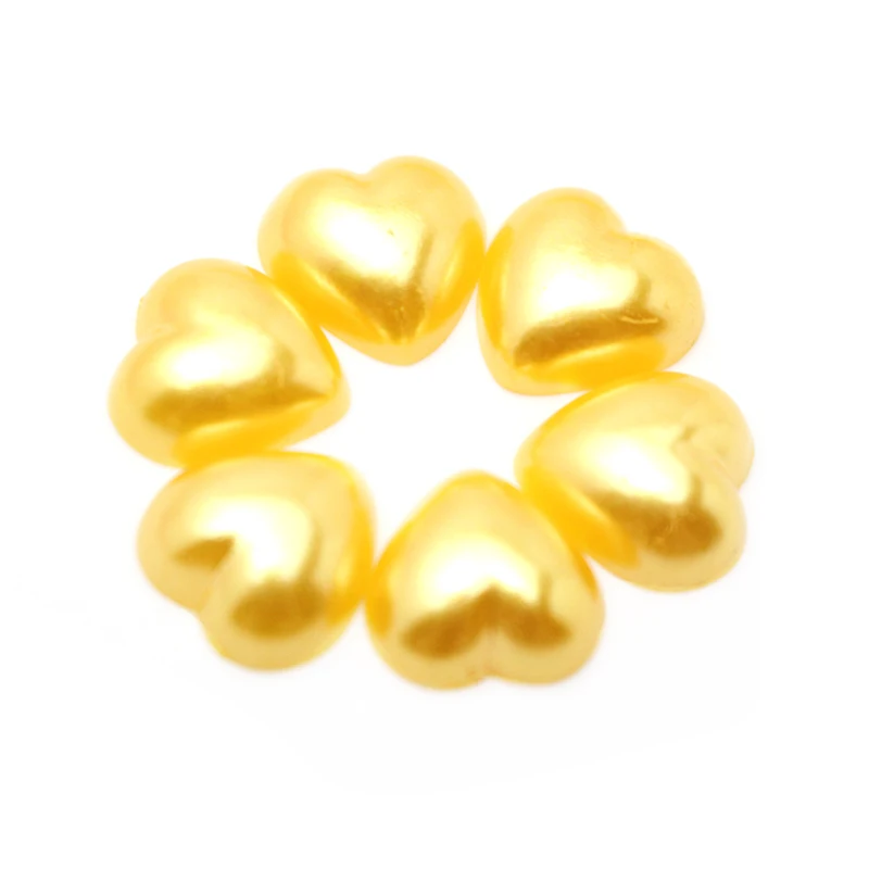 50pcs/lot 12/10mm Half Heart Imitation Pearls Resin Beads Flatback Jewelry Nail Garment Dolls DIY Scrapbooking Accessory LX132 | Дом и сад