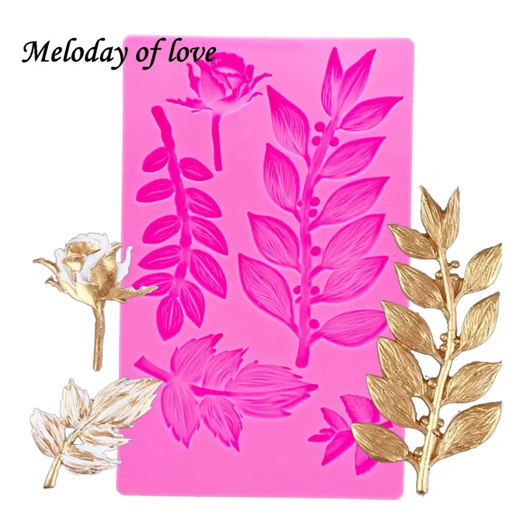 Форма листья цветок искусственный шоколад украшение для тортов искусственная