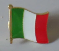 Lapel Pin Нашивки с вышитым национальным флагом и булавка с металлическим флагом Италия - Цвет: Lapel Pin