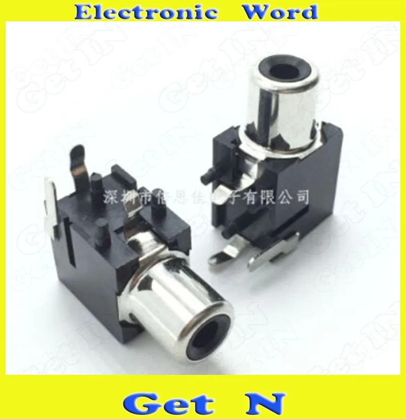 50 шт. разъем AV/RCA для конвертации Jack 2X RCA аудио видео AV женские порты PCB черный |