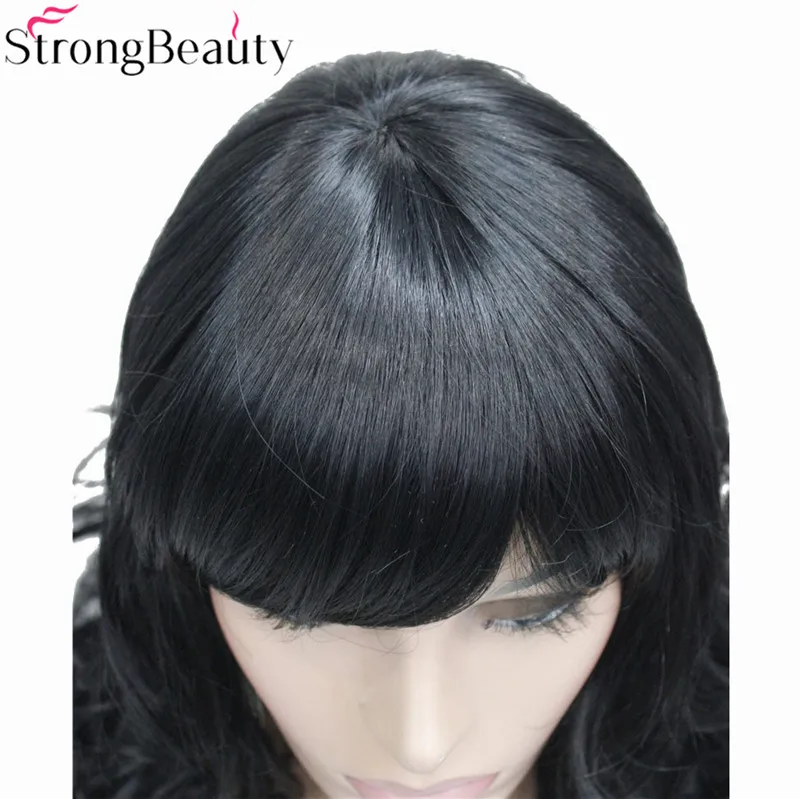 StrongBeauty синтетические парики со средними кудрявыми волосами черный блонд