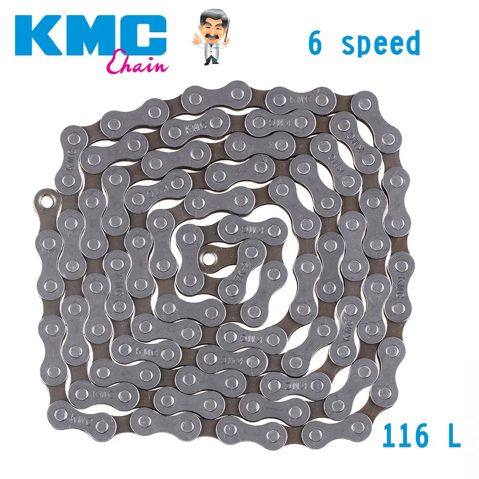 Цепь для скоростного велосипеда KMC HV408 6 цепь MTB/дорожного fo Shimano/SRAM 116L/цепь