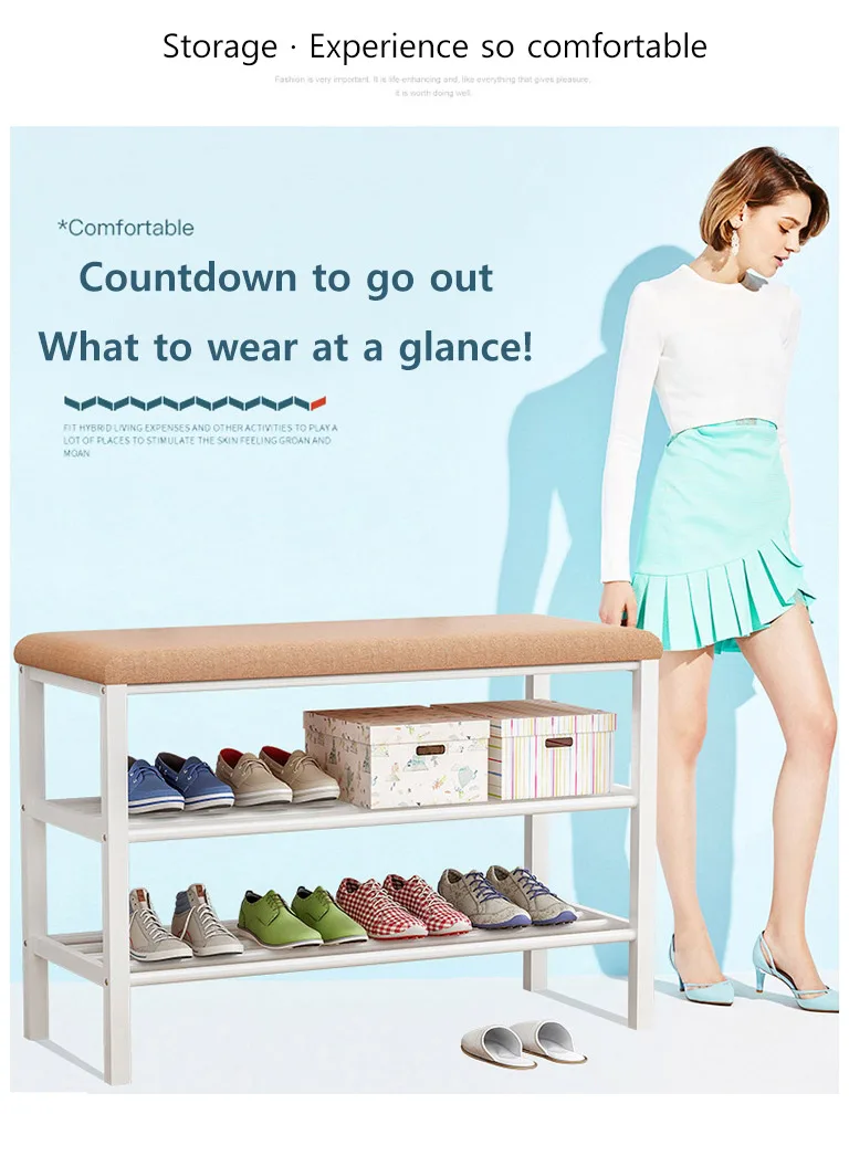 Simple Multi-layer Shoe Rack Economic Storage Rack Shoe Cabinet Entrance Space-saving Assembly Change Shoe Bench Home Furniture