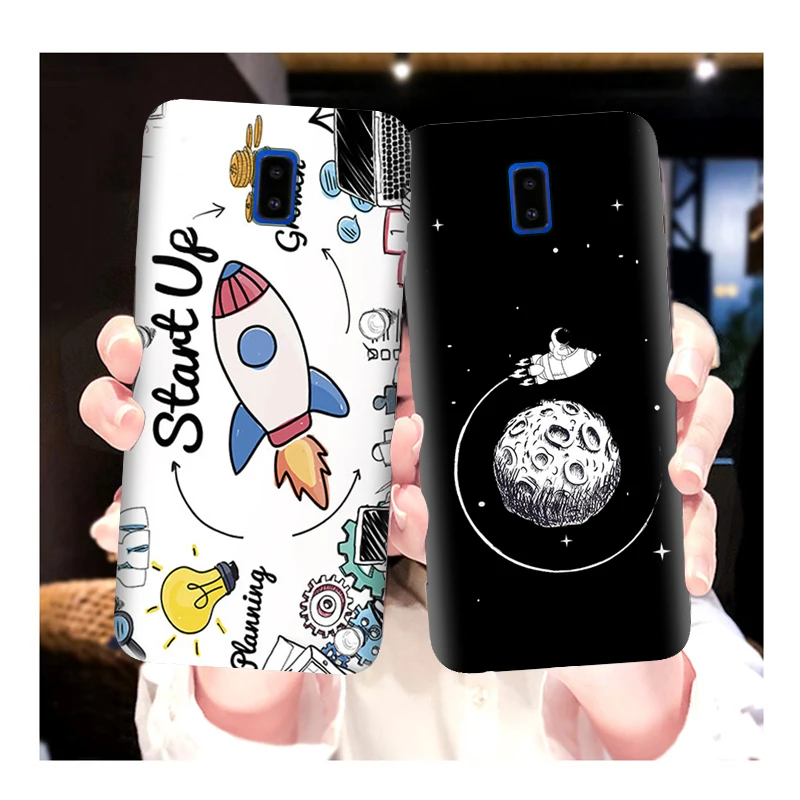 Мягкий силиконовый чехол для телефона samsung Galaxy J8 J6 J4 J3 J2 J7 черный мобильного