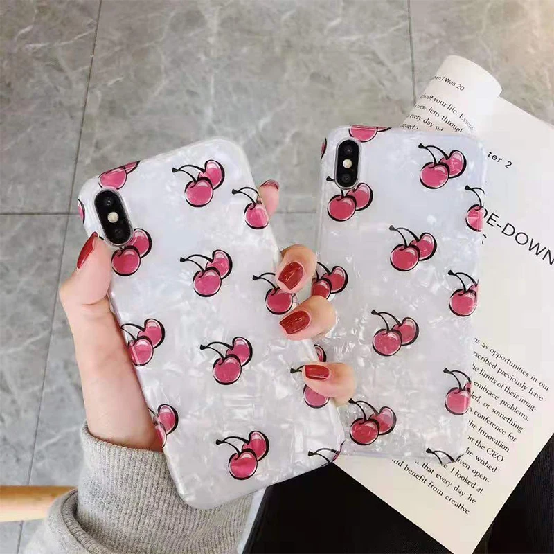 GlamPhone чехол Fritillary Cherry для телефона iPhone 7 8 Plus XS Чехлы MAX XR X 6 6S Мягкий |