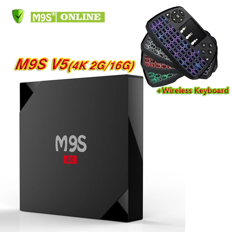 RK3229 M9S V5 4 ядра KD17.3 Android 6 0 Bluetooth OTT ТВ коробке 2 ГБ 16 Wi Fi HDMI К Google smart Box A3 подсветкой