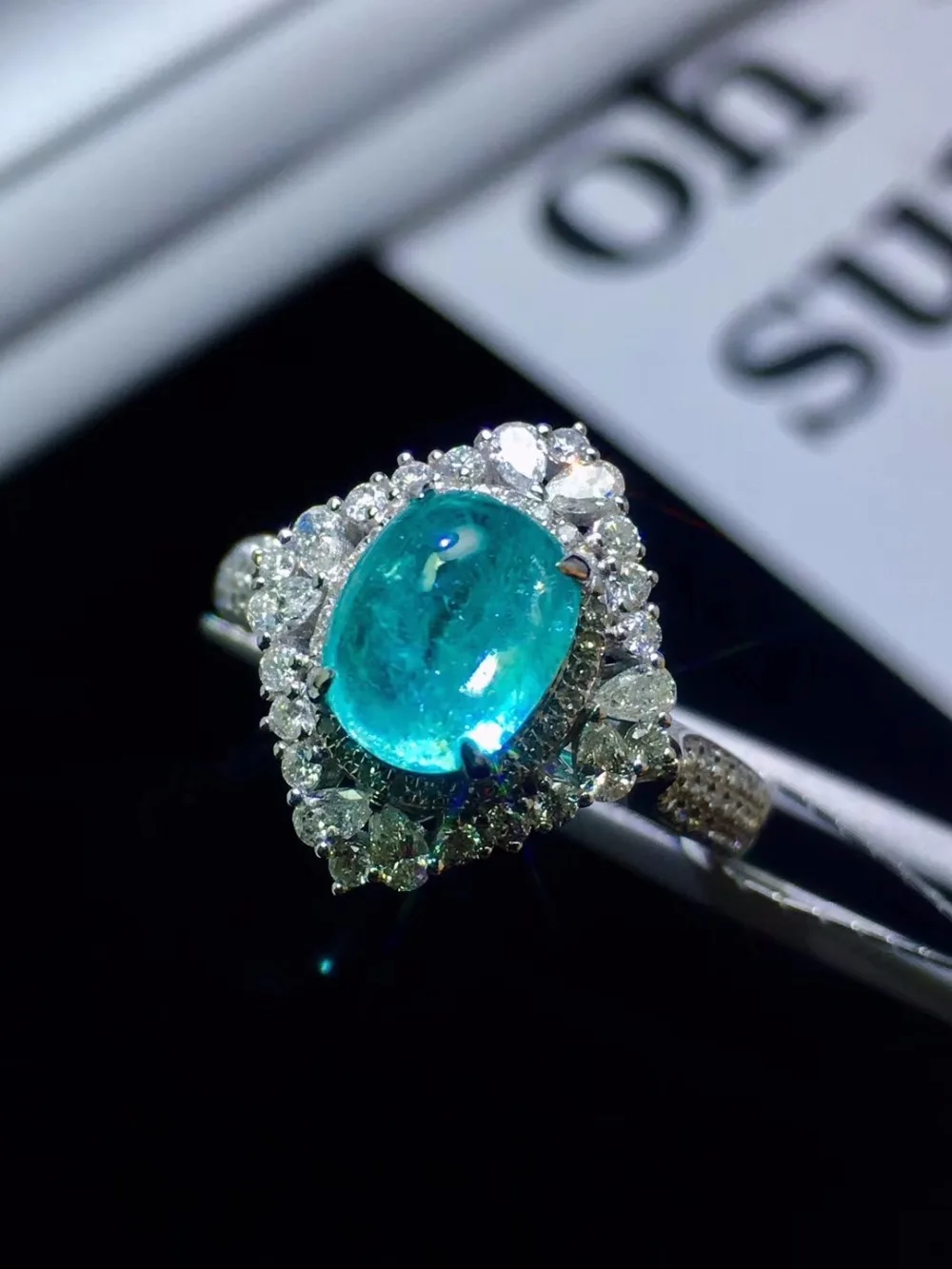 Paraiba турмалиновый кулон, чистое золото 18 К, ювелирные изделия, настоящий Paraiba турмалин, драгоценный камень 2.1ct AGL сертификат, кулон, ожерелья