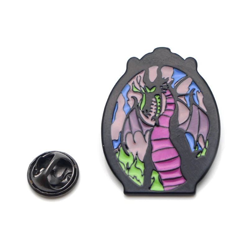 L3702 Maleficent queen металлические броши и булавки эмаль булавка для рюкзака/сумки/одежды значок брошь футболка воротник ювелирные изделия 1 шт