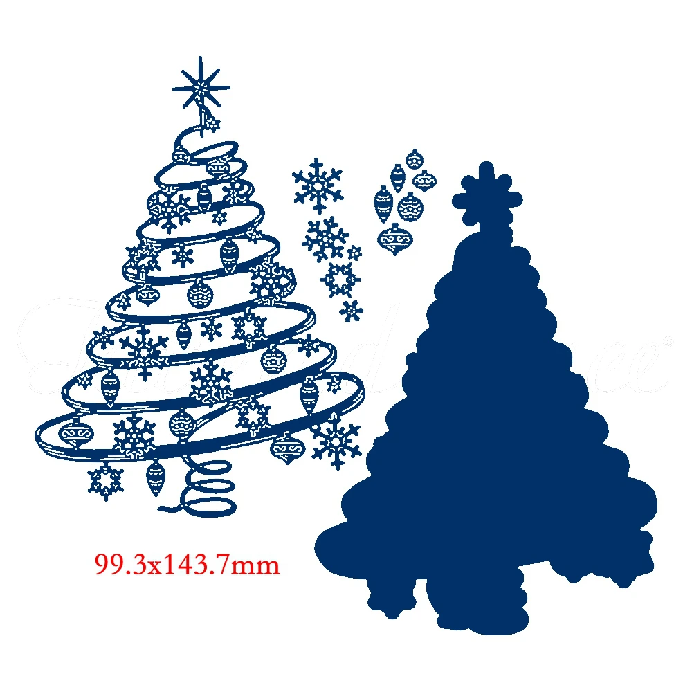 H3684 xmas tree Животные праздник зима цветок Рождество шаблон металлические Вырубные штампы Трафаретный Скрапбукинг тиснение для бумаги карты DIY ремесла поставки - Цвет: H3684 xmas tree