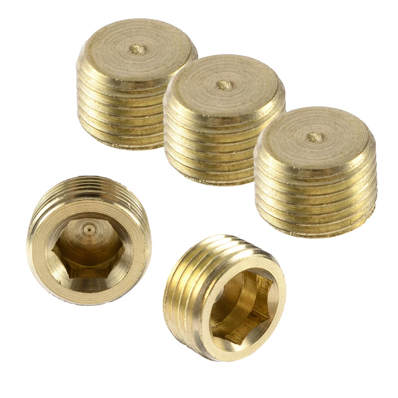 Internal Hex Socket Pipe Plugs G3/8 3/8" NPT Thread 5pcs Set Durable Copper | Автомобили и мотоциклы