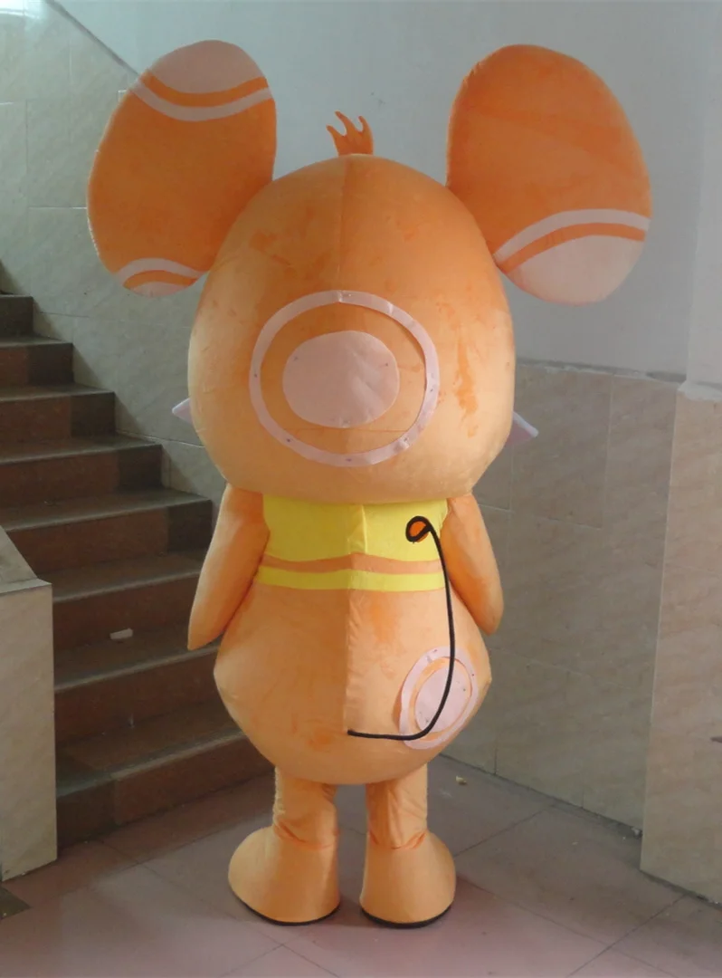 Костюм коричневой мыши с большой головой Костюмы талисмана для фестиваля