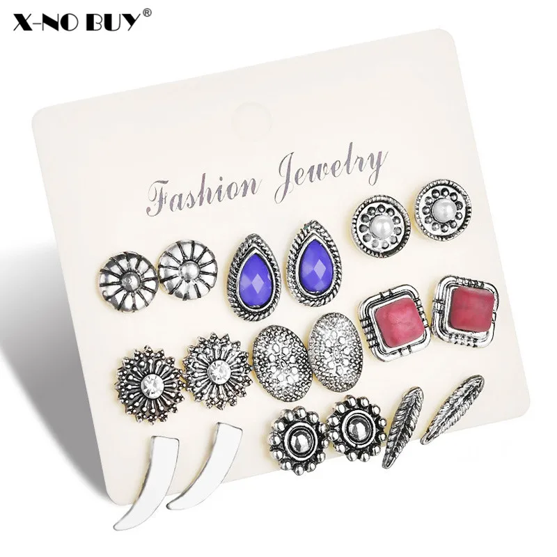 Новые богемные Кристальные красочные геометрические серьги в форме капли набор