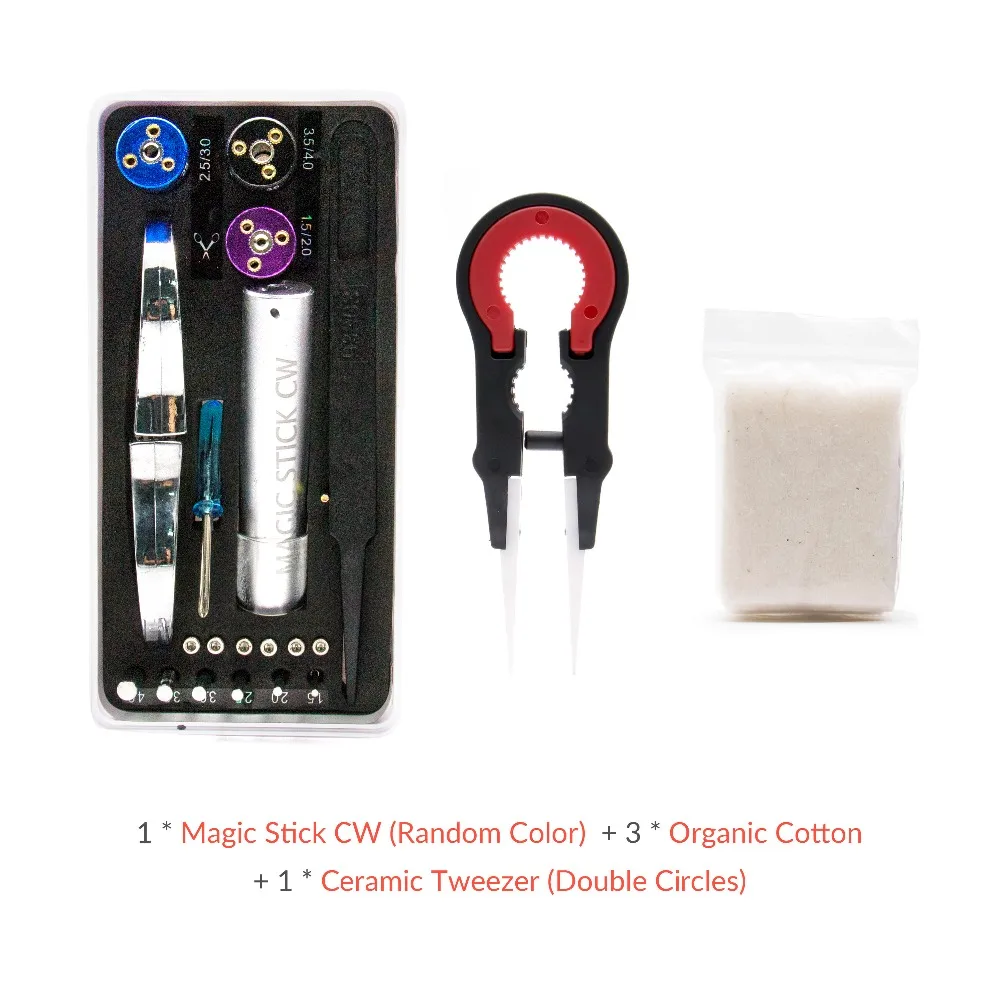 Кварцевые Banger Magic Stick CW Coil Kit 6 в 1 намотки джиг керамический Пинцет для RDA RBA