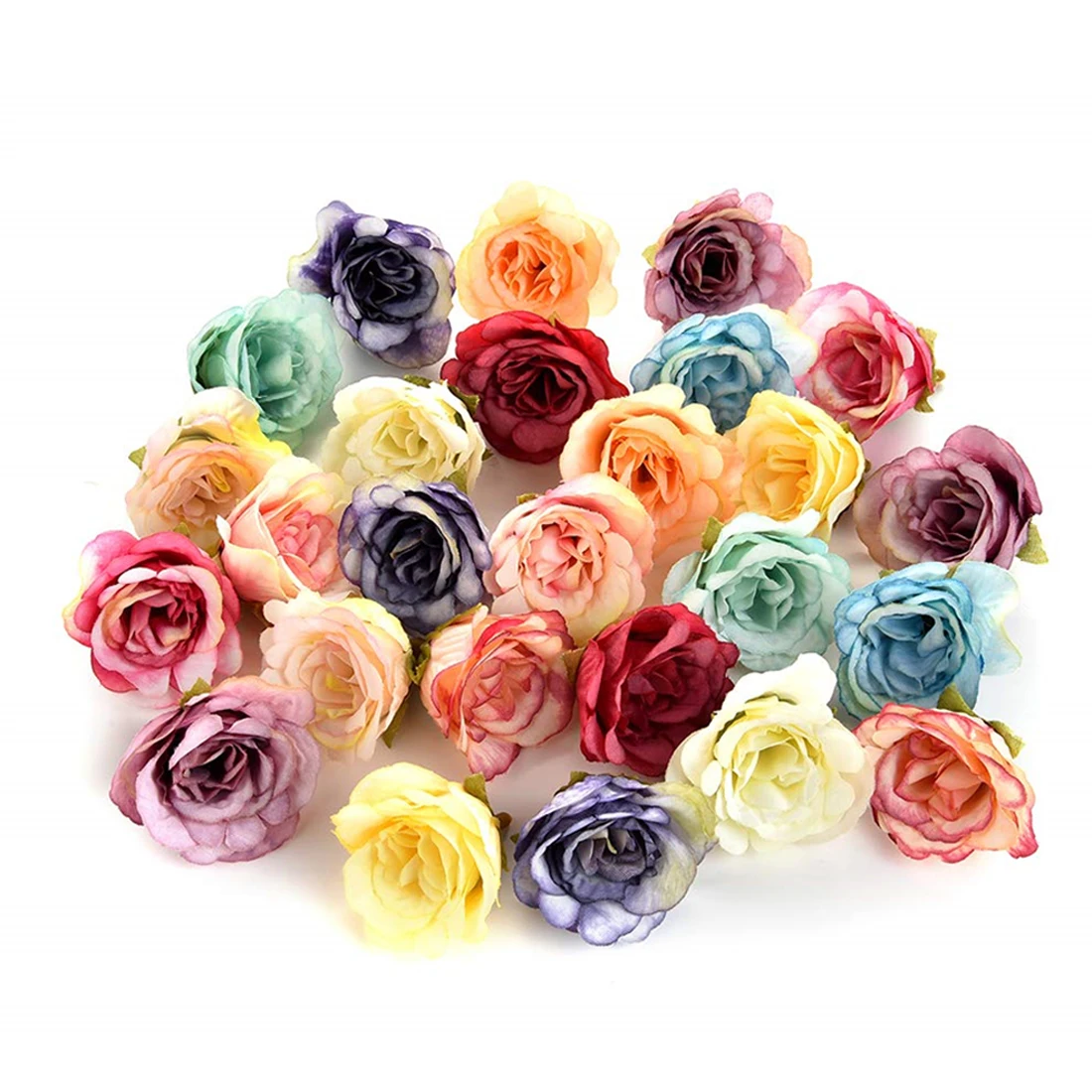 Искуственные цветы Шелковый Искусственный цветок головка розы 10 шт