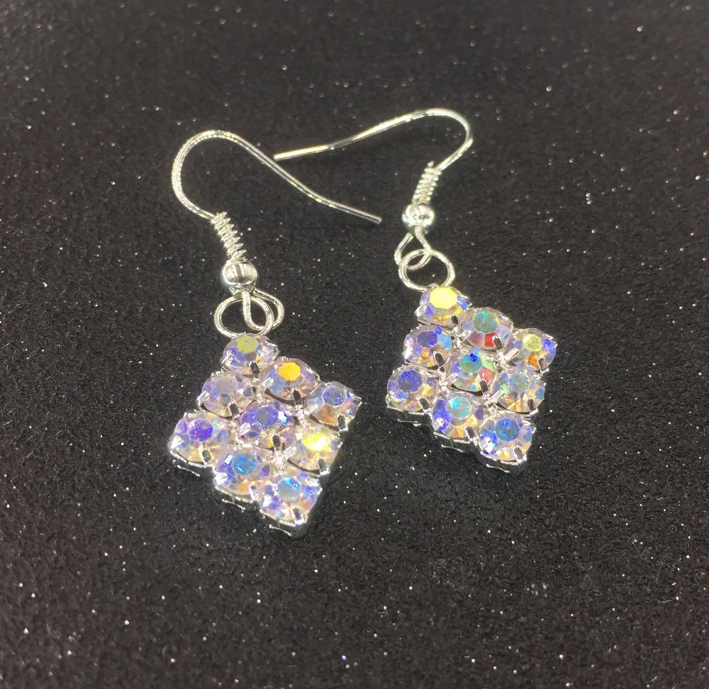 Серьги-стразы DollyBling прямоугольные ERN-52215