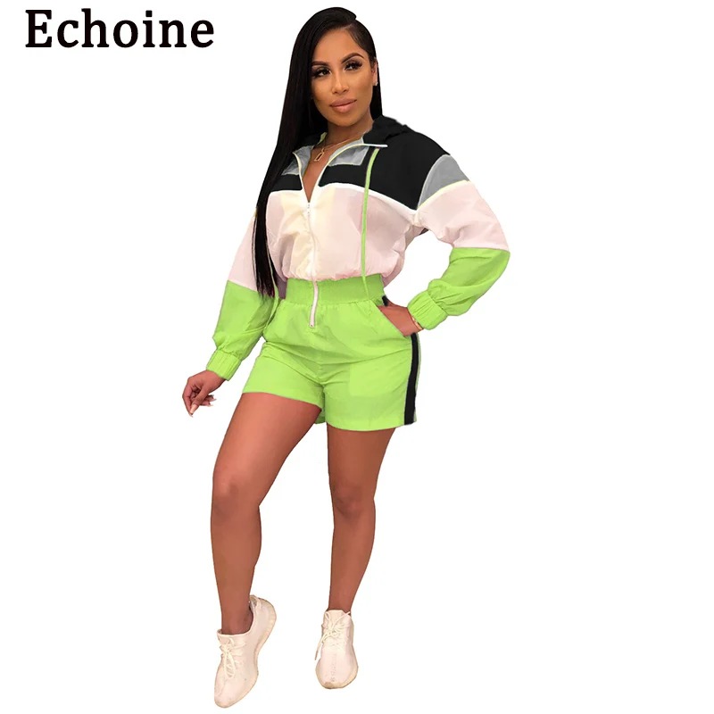 Женский лоскутный комбинезон Echoine Свободный с отложным воротником и длинным