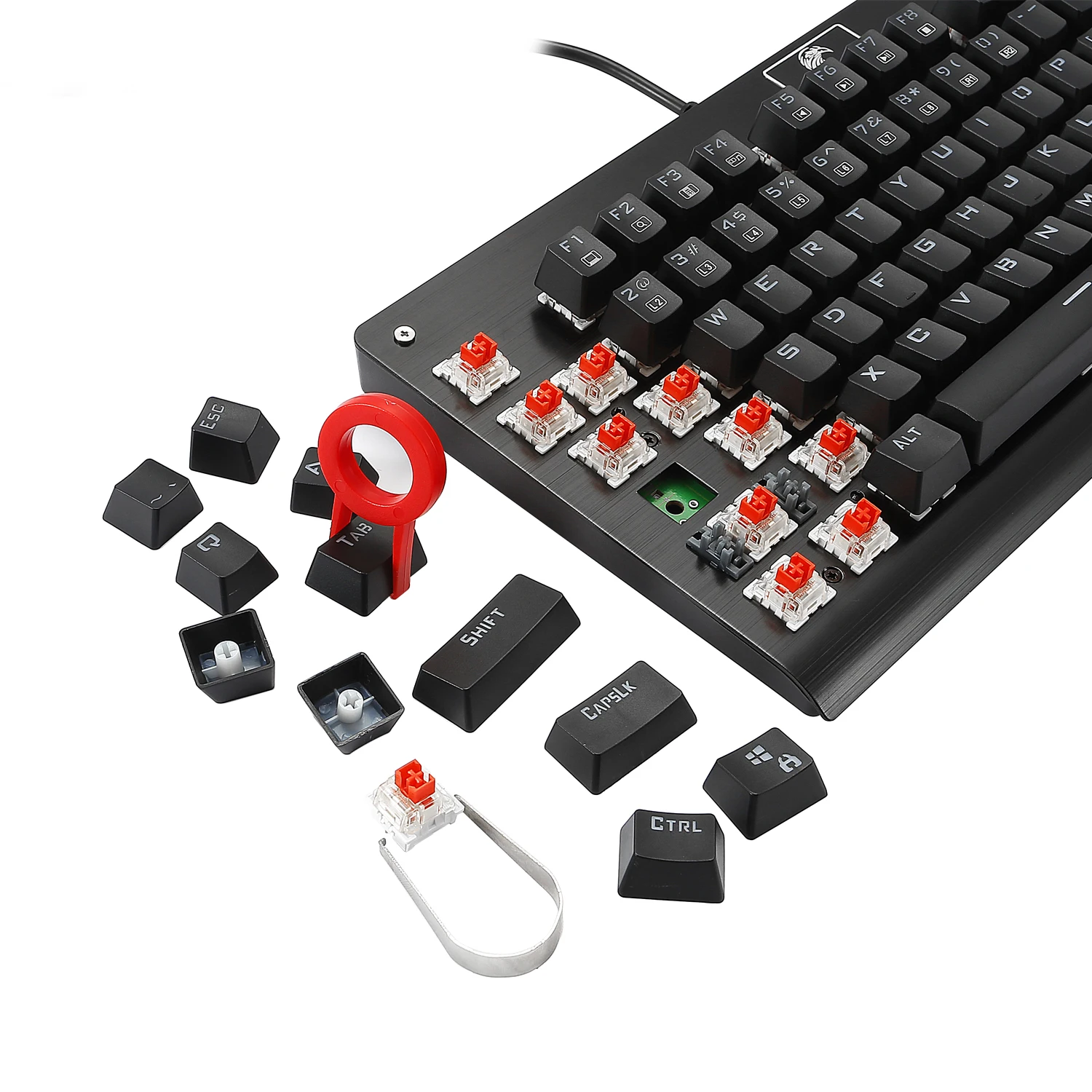 Механическая клавиатура Z77 Eagle TKL, игровая, светодиодный, с подсветкой, металлическая пластина, 87 клавиш, Outemu, переключатели, эргономичная клавиатура для геймера, Typist