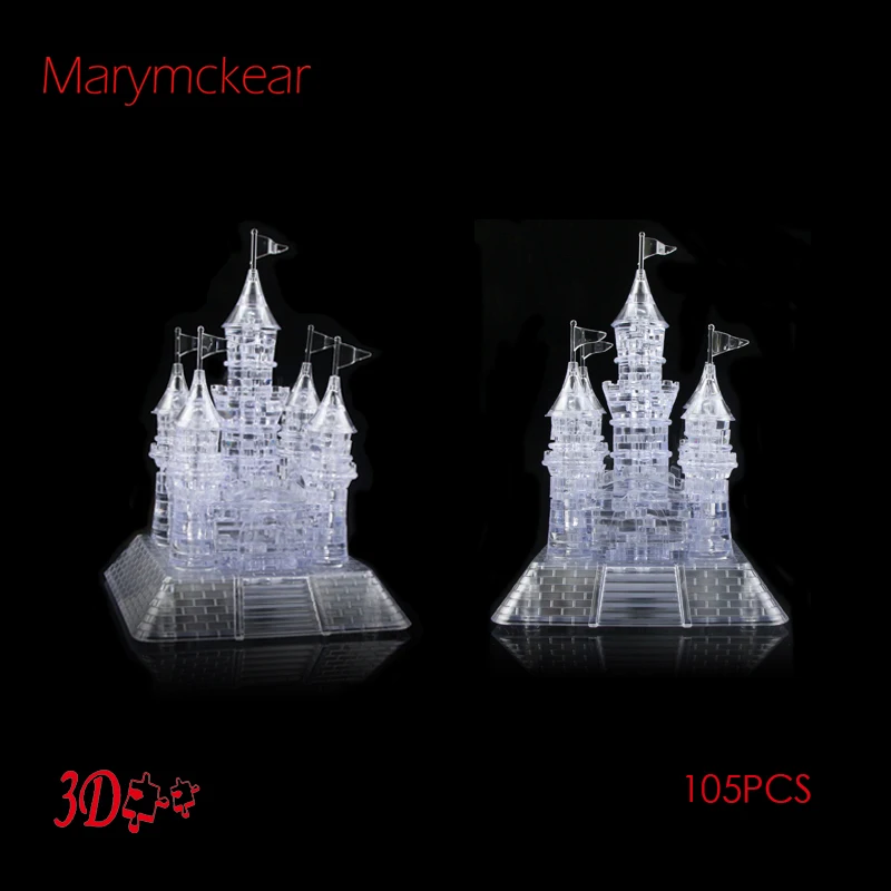 Красивые строительные пазлы 3d Хрустальная головоломка модель с музыкальными и