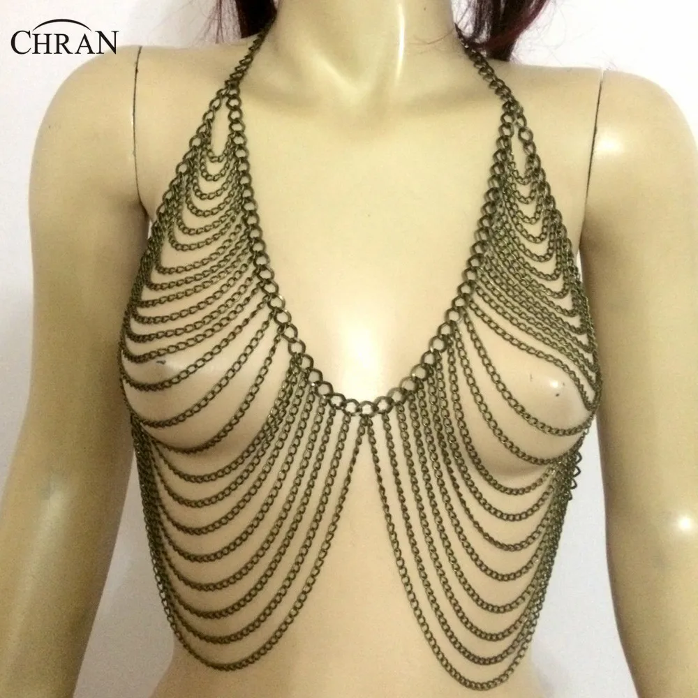 Женское Ожерелье Chran на бретельках пикантная Цепочка Бралетт бикини с талией