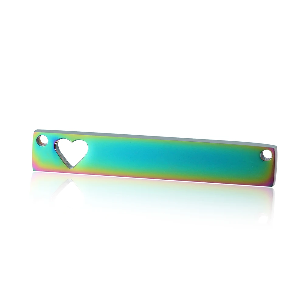 30 шт./лот DIY аксессуары для бара зеркальная полировка сердце вырезанные планки