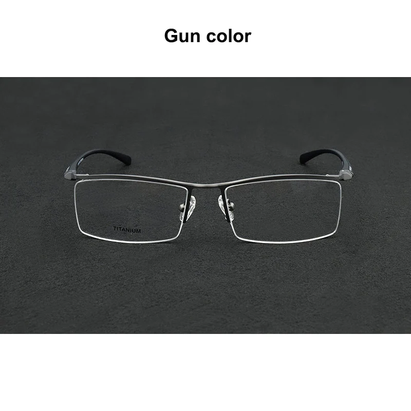 P2 Титановые очки, оправа для мужчин TR90 oculos de grau, компьютерные оптические очки, близорукость, nerd TH8218, бизнес наполовину оправа для очков, оправы - Цвет оправы: P2