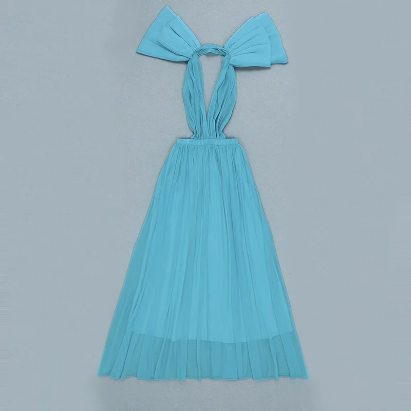 

New 2019 New Women blue lace v neck short sleeve high quality Vestidos Celebrity evening party bodycon bandage dresses