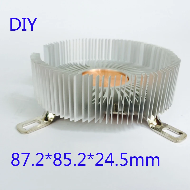 DIY радиатор для ЦП 87 2*85 2*24 5 мм чистый алюминиевый Светодиодный светильник