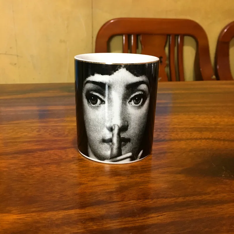 Diy подсвечник для хранения ювелирных изделий, кисть для хранения, ручка, баночка, компоновка, чашка, современный поп-арт, Fornasetti, керамика, красота, Кисть для макияжа, чашка
