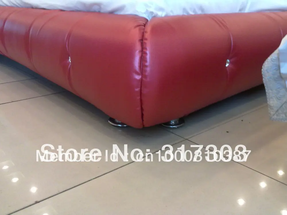 Мебель для спальни кожаная кровать мягкая большого размера 1 8 Заводская оптовая