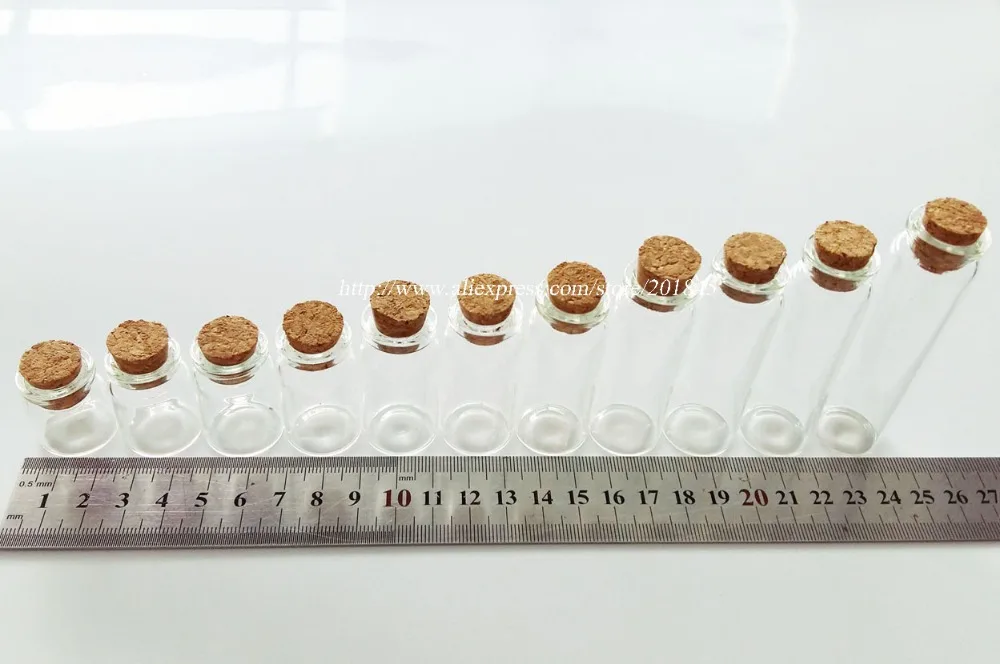 Маленькие стеклянные бутылки 20 шт./лот миниатюрные флаконы банки с пробкой