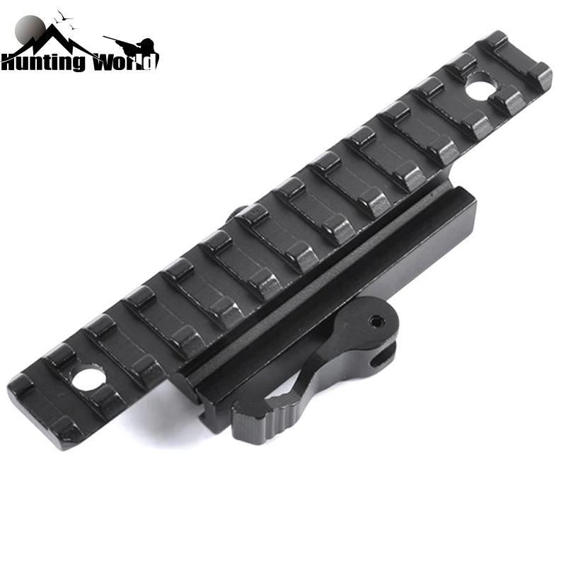 

Tactical 13 Slots Quick Release Flat Top Picatinny Rail Mount Adapter Converter QD Scope Rail Riser Mount for Hunting Accessory