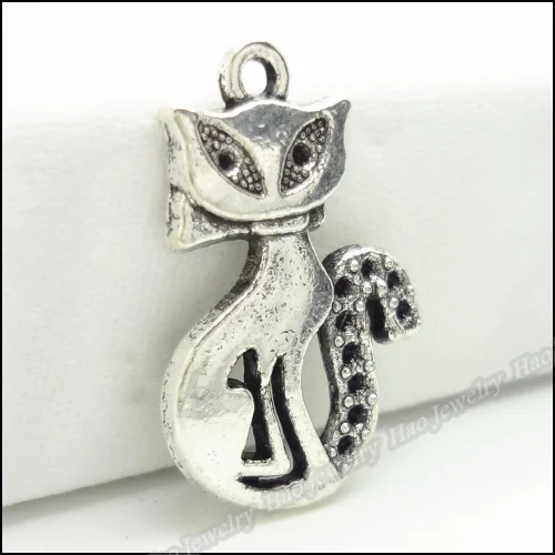 80 шт. винтажные подвески подвеска в виде кота тибетский серебряный сплав цинка