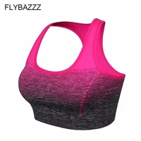 gradient high stretch sports bras women padded quick dry shockproof sports top for fitness yoga running gym seamless sport bra