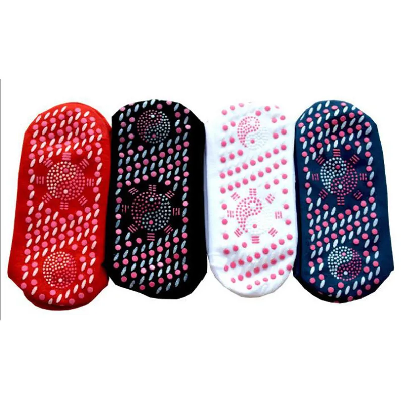 

1 Pair Tourmaline Self-Heating Magnetic Socks Tourmaline Magnetic Therapy Comfortable Winter Warm Massage Socks