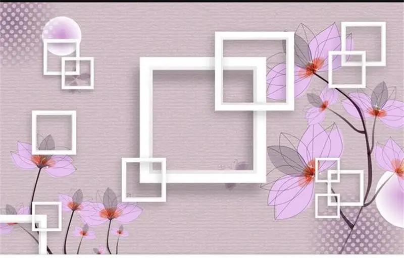 Настенные 3d обои на заказ элегантные нетканые с изображением цветов дивана