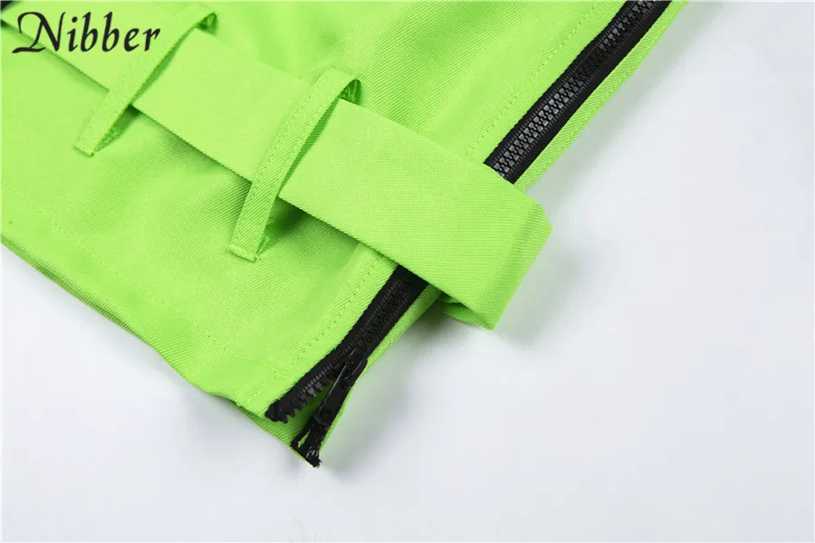 Nibber Лето неоновый зеленый пояс украшения короткие топы женские без рукавов teeshirt модная базовая женская уличная повседневная одежда футболка