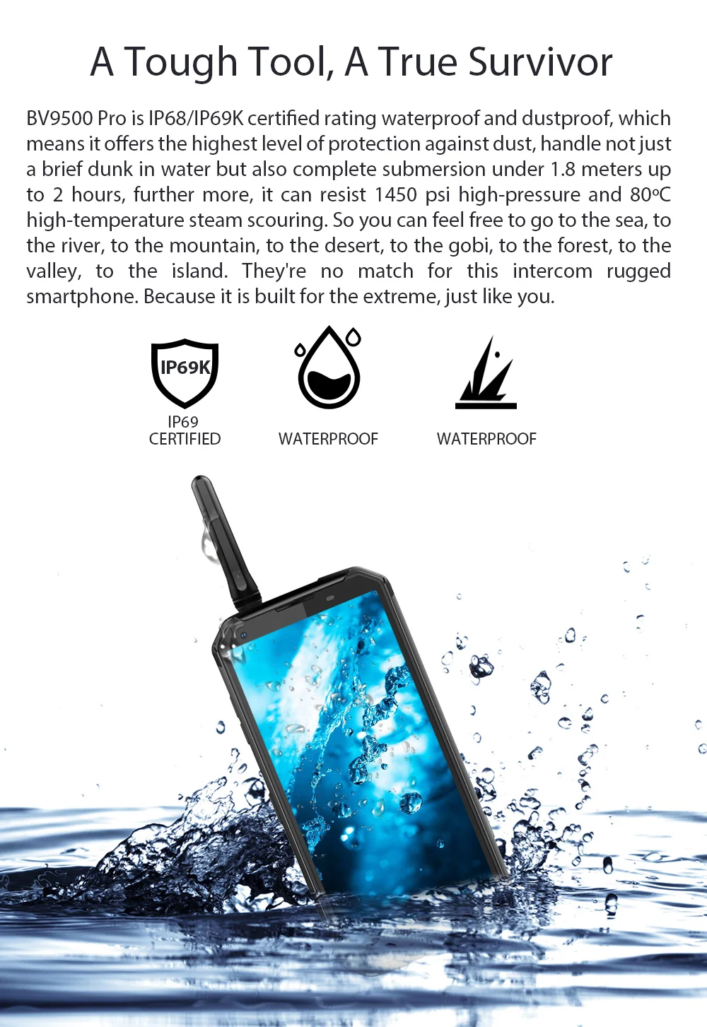 Blackview BV9500 Pro прочный смартфон 5," IP68 Водонепроницаемая рация 6 ГБ+ 128 ГБ 10000 мАч 18:9 FHD NFC мобильный телефон