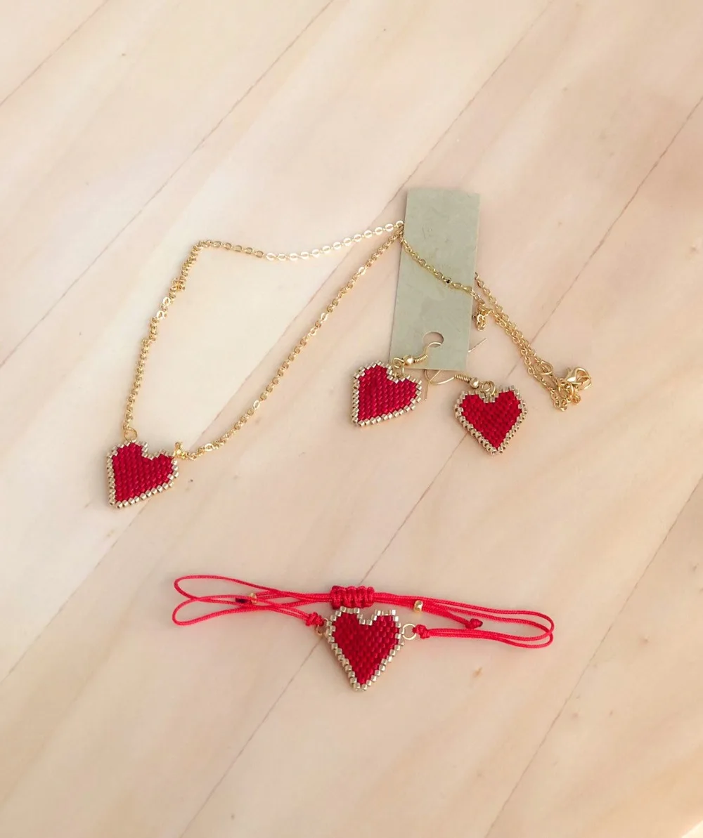 Go2boho MIYUKI ожерелье в форме сердца женское ожерелье из золотой цепочки Love Bijoux Femme Red Delica колье из бисера женские ювелирные изделия подарок ручной работы