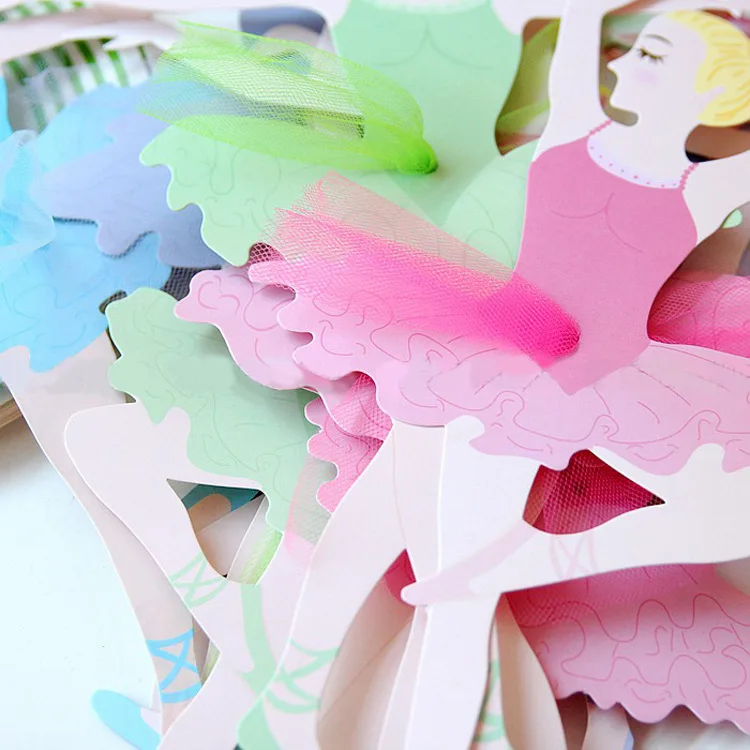 Бумажная гирлянда балерины для девочек 10 шт. свадебные флажки вечевечерние