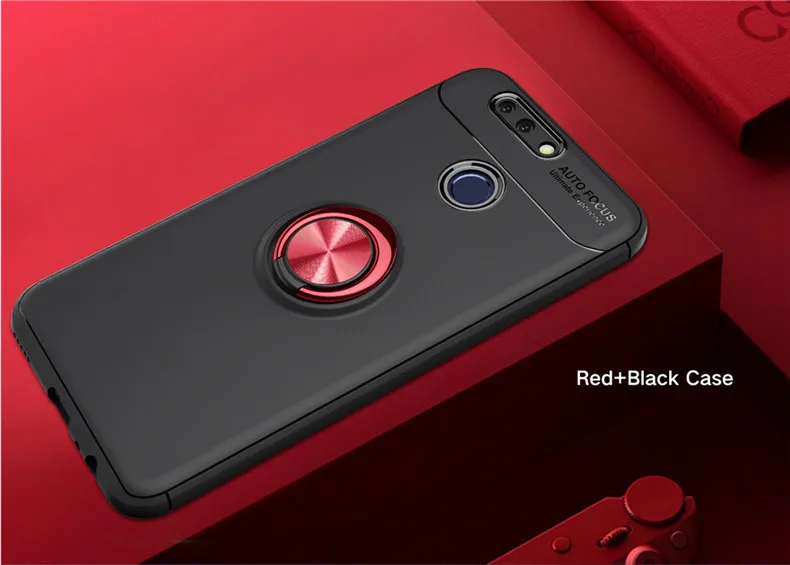 Huawei Honor V9/вид 9 чехол Honor 8 Pro Чехол 5,7 дюймов QAZ Мэгги противоударный мягкий бампер металлическое кольцо-держатель кронштейн Funda