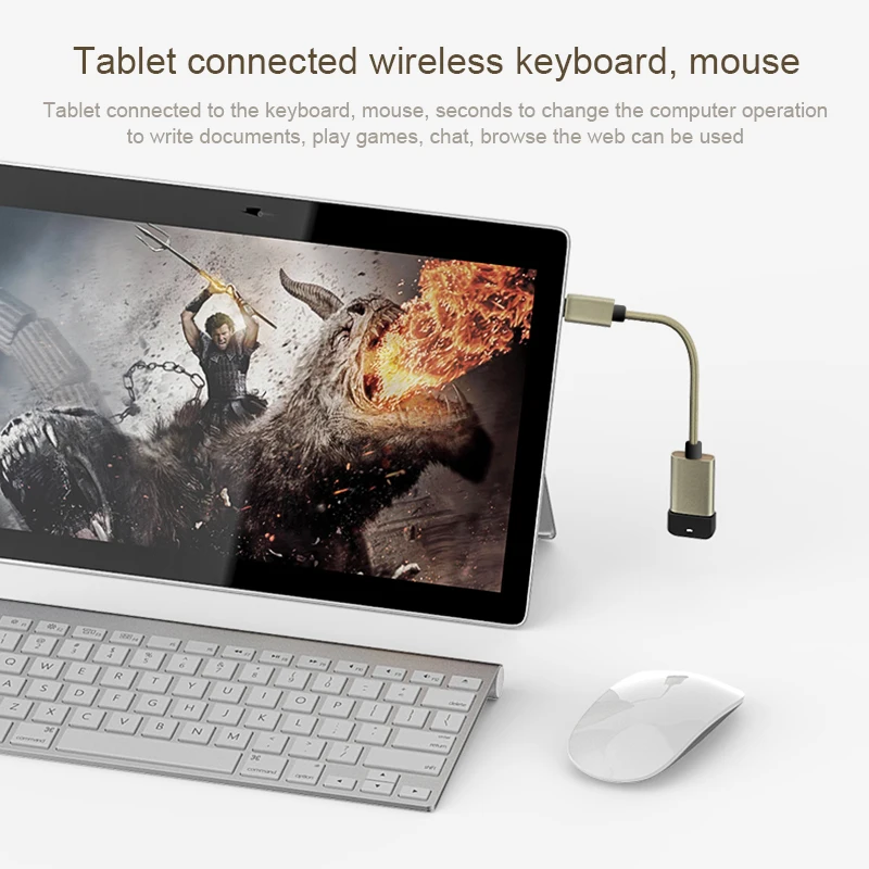 Кабель адаптер OTG с разъемами USB Type C и micro usb 15 см|Переходники адаптеры| |