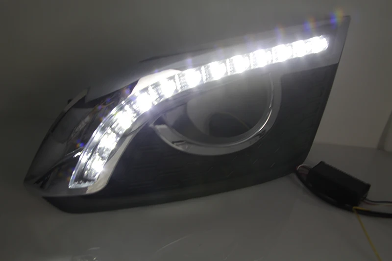 Автомобильные мигающие DRL Для Chevrolet Chevy Captiva 2011 2012 2013 дневные ходовые огни drl Противотуманные фары крышка желтый