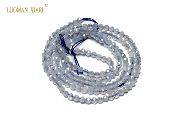 Граненые 2 мм 3 мм бусины из натурального камня кристаллы аметиста драгоценные камни бусины для изготовления ювелирных изделий Бисероплетение DIY браслет ожерелье