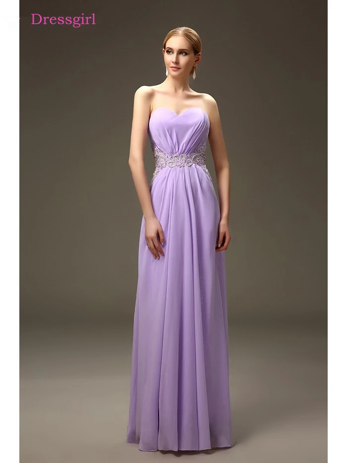 

Lavender Mother Of The Bride Dresses A-line Sweetheart Chiffon Lace Beaded Long Elegant Groom Mother Dresses Wedding